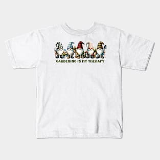 Gardening is my therapy Kids T-Shirt